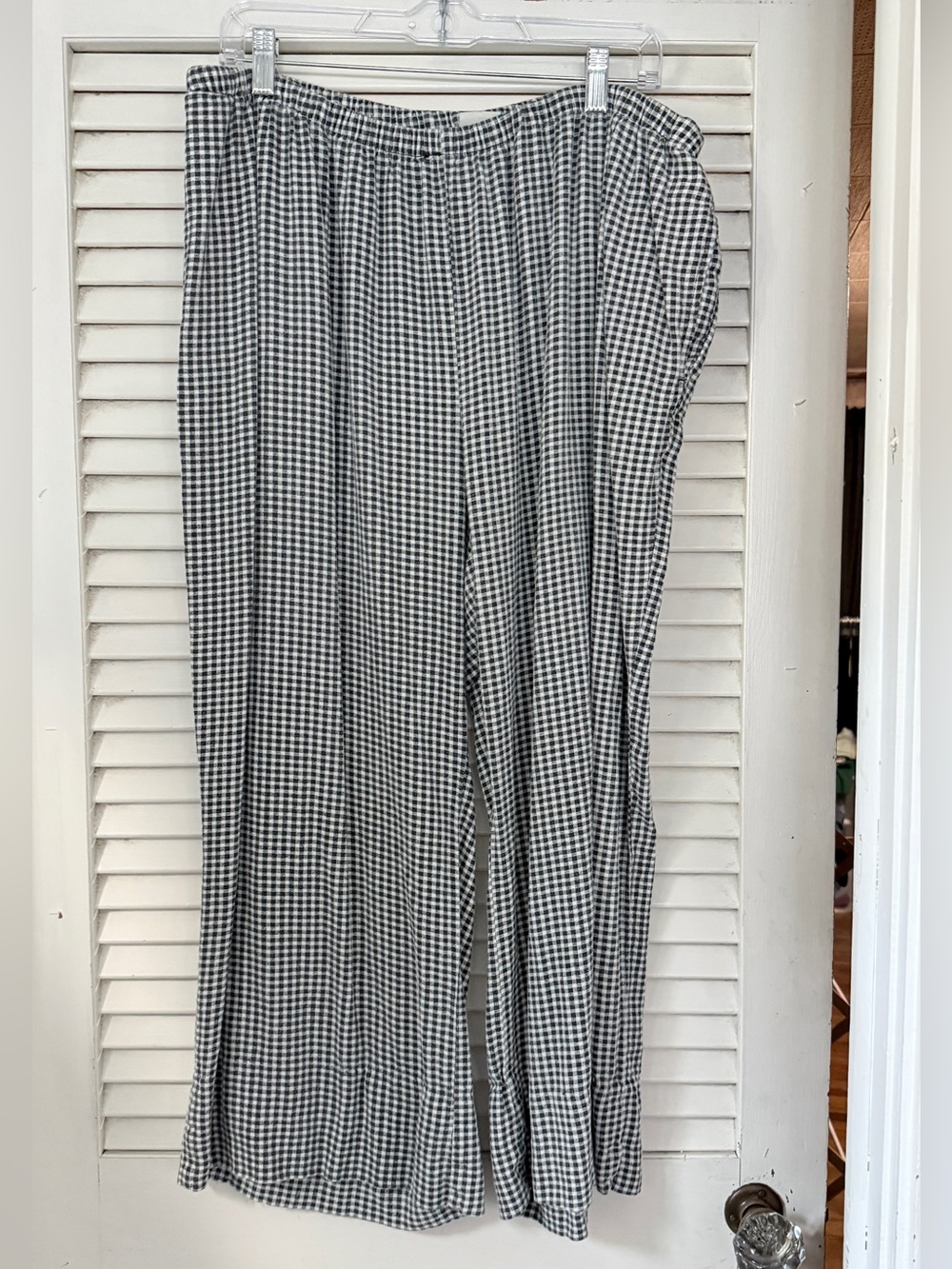 A New Day Gingham Pants Black & White Size XXL